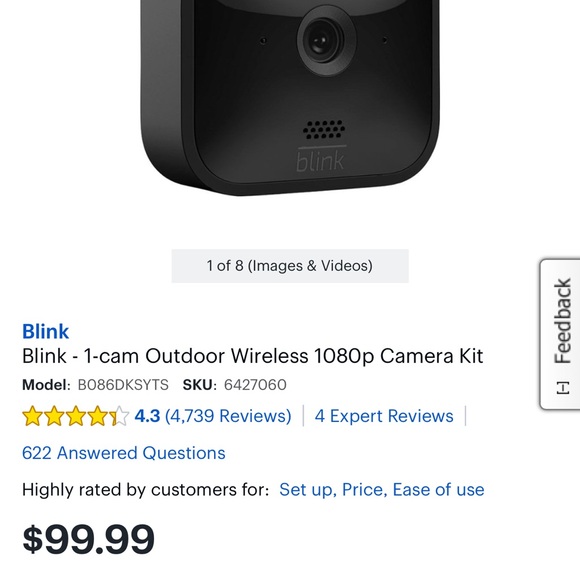 Amazon Blink Wireless Outdoor Camera